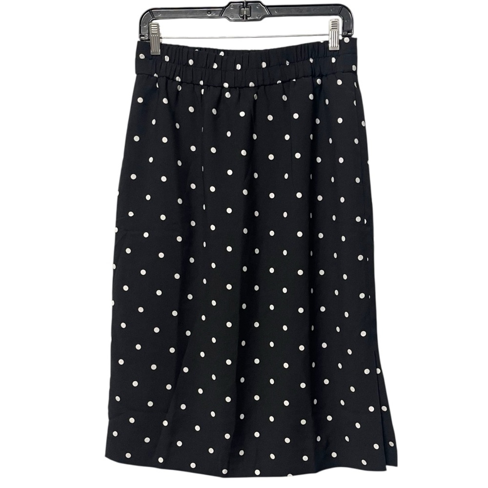 NWT J. CREW FACTORY Polka Dot Pull On Midi Skirt S